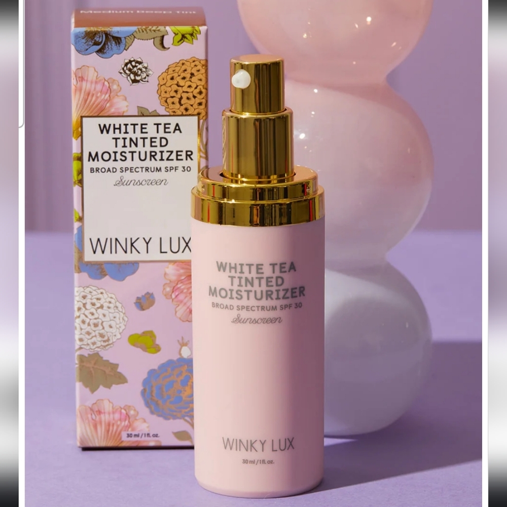NIB Winky Lux White Tea Tinted Moisturizer SPF 30 Deep Tint 1 oz Vegan